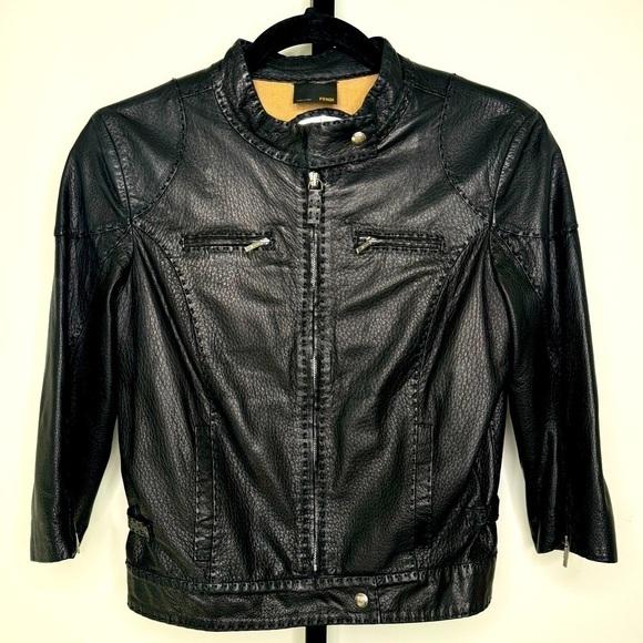 Fendi Selleria Leather Women’s Jacket – Italian Luxury & Timeless Craftsmanship - Picture 2 of 7